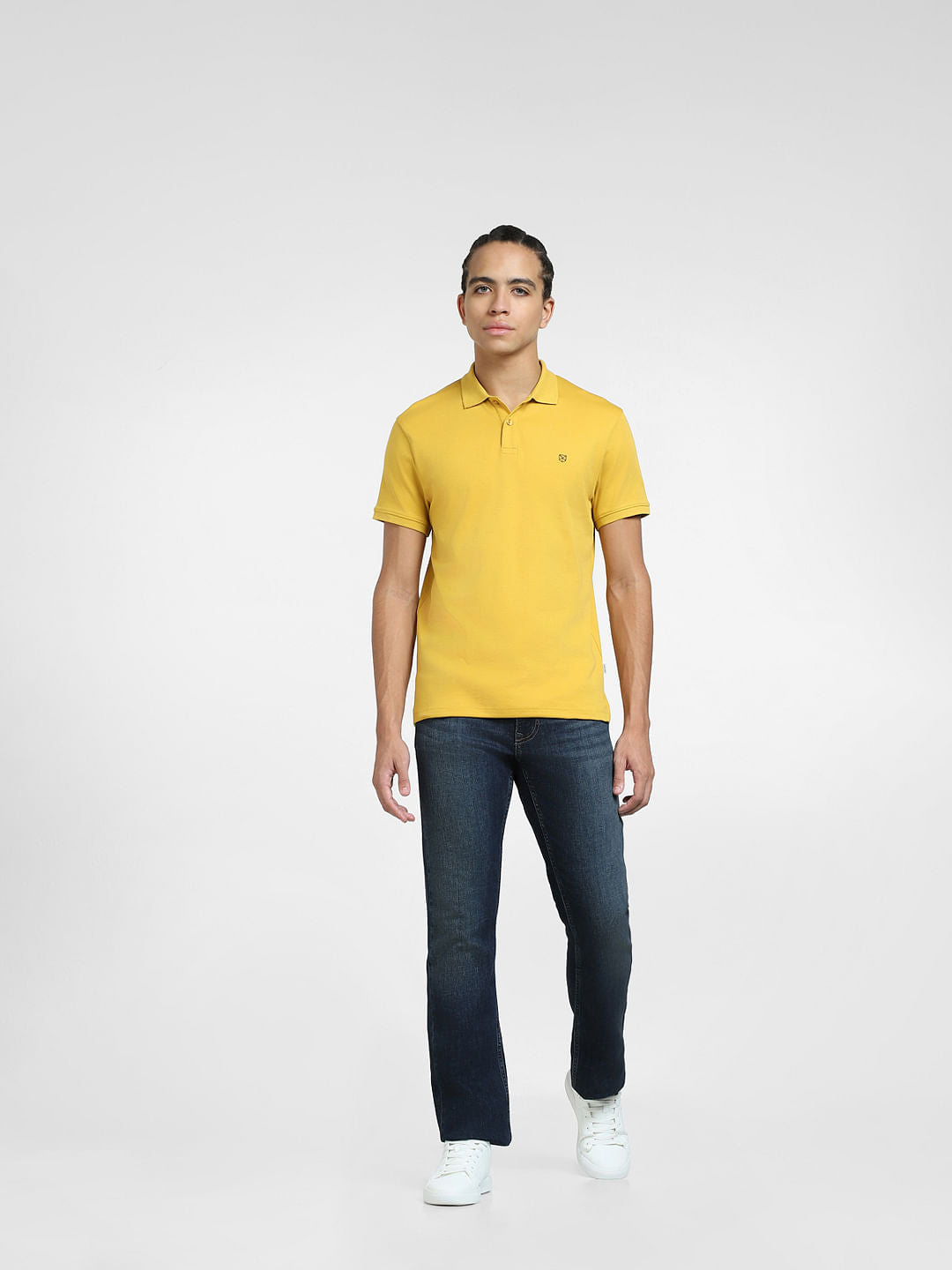 Yellow Polo Neck T-shirt