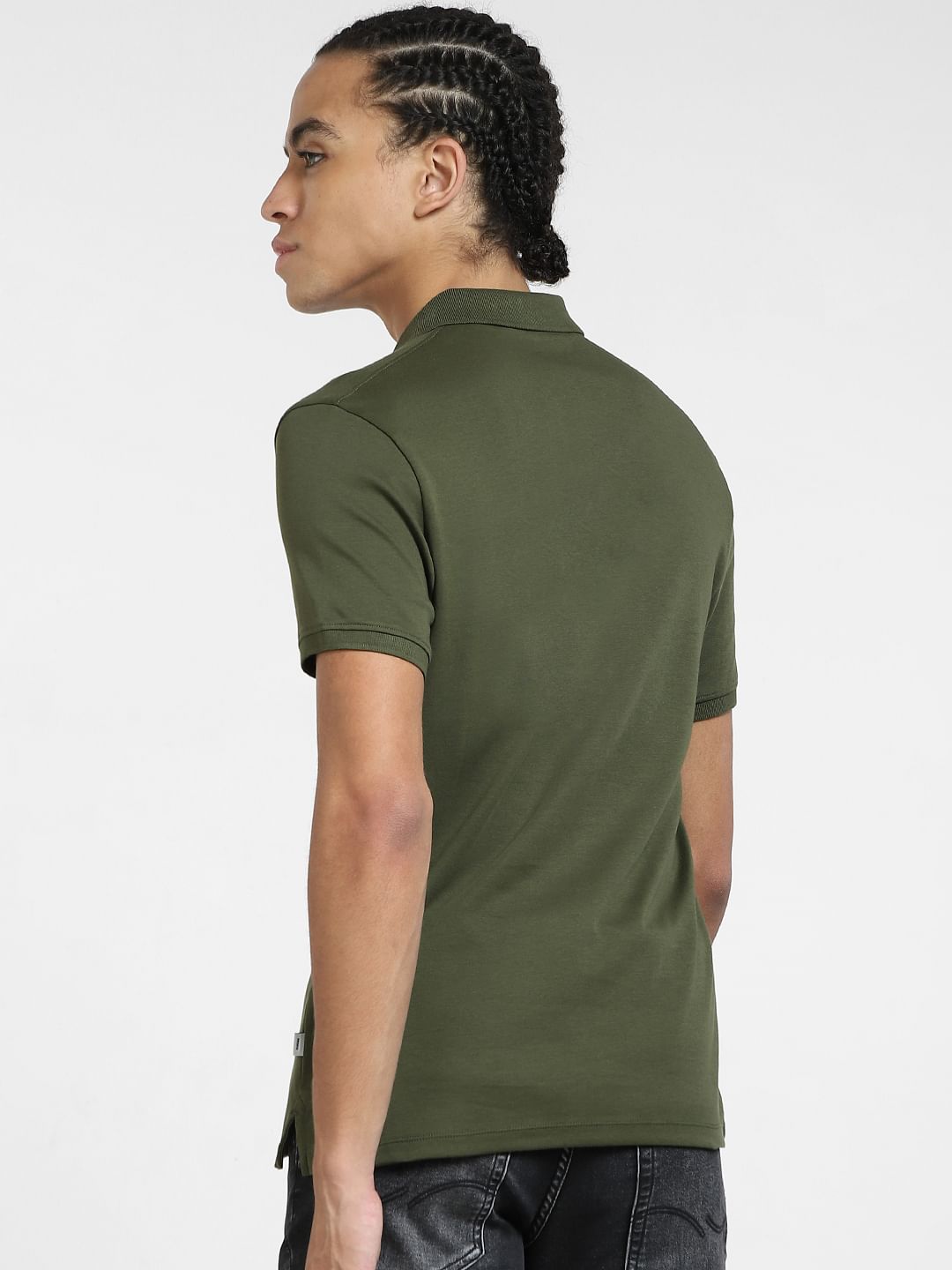 Dark Green Polo Neck T-shirt