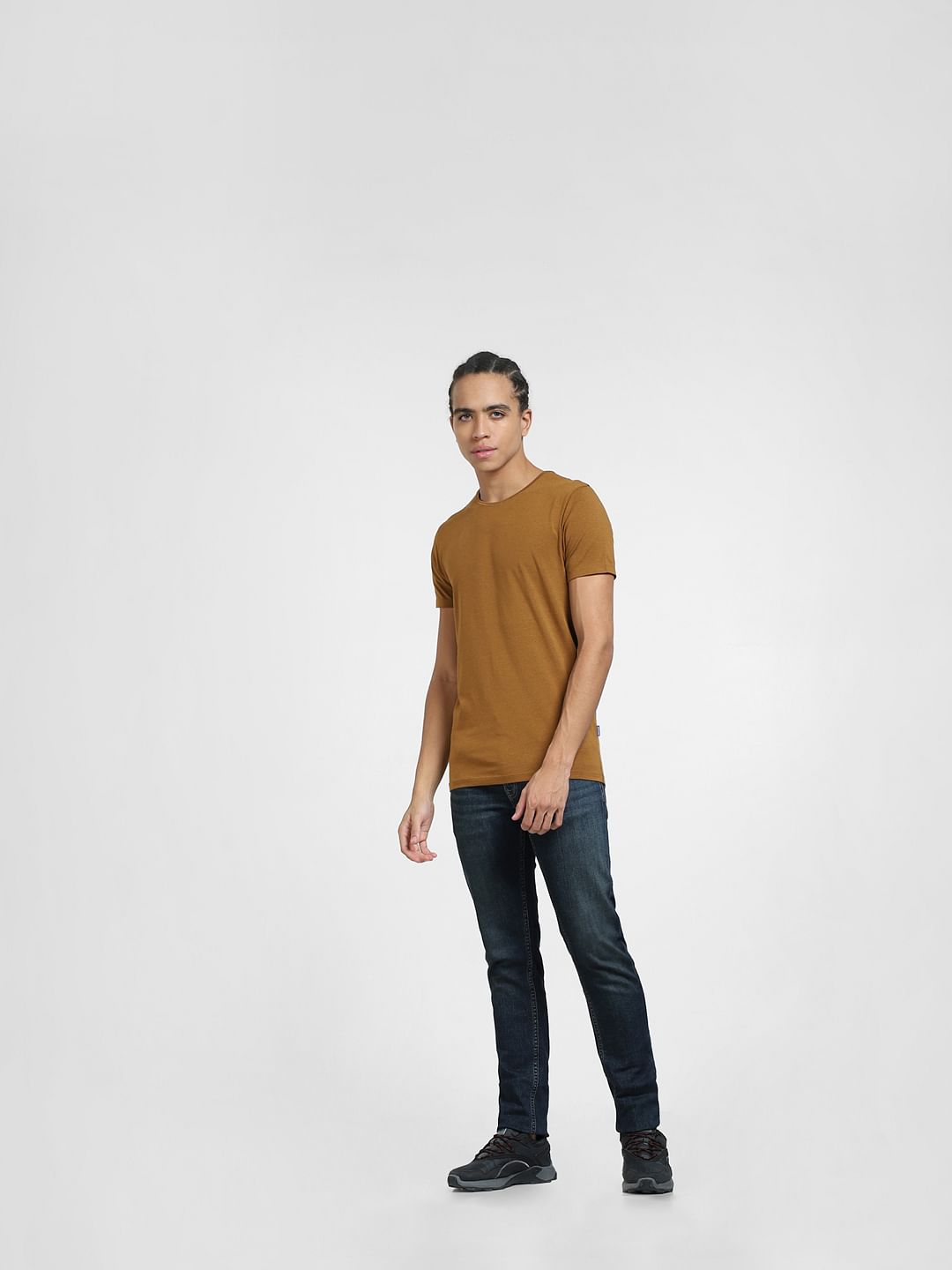 Brown Crew Neck T-shirt