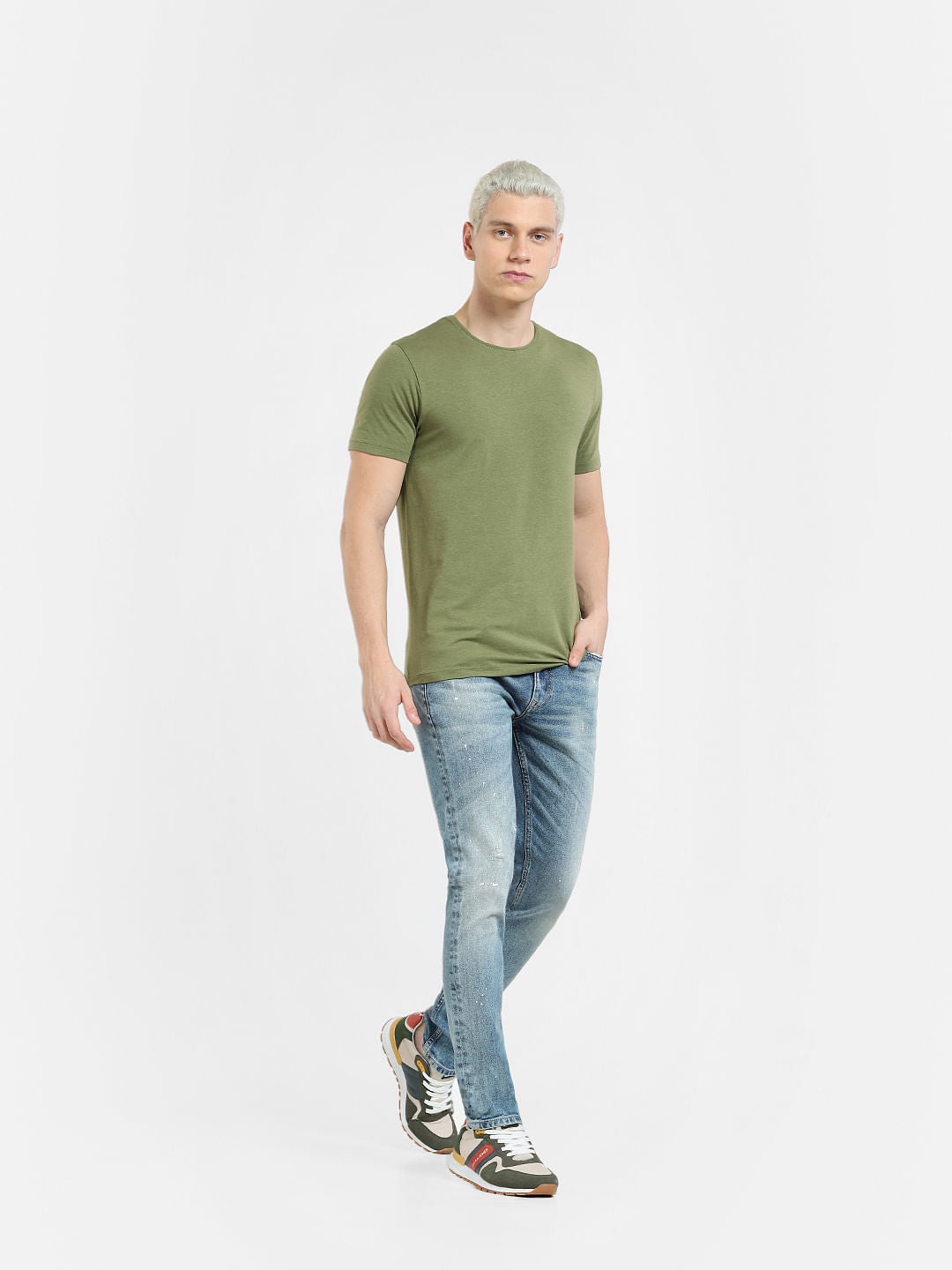 Green Crew Neck T-shirt