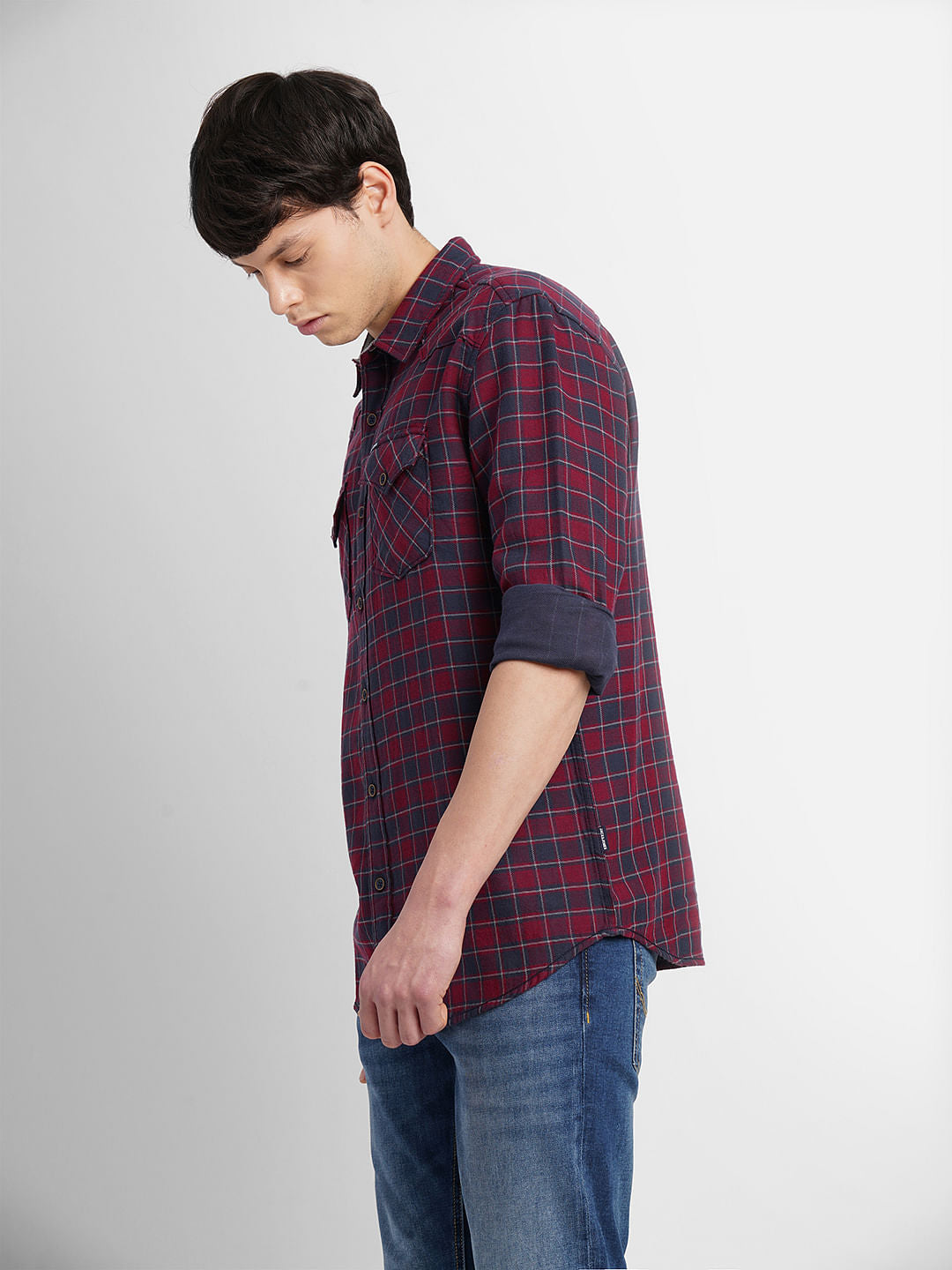 Red Check Full Sleeves Shirt