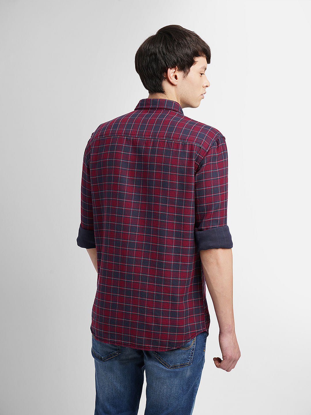 Red Check Full Sleeves Shirt