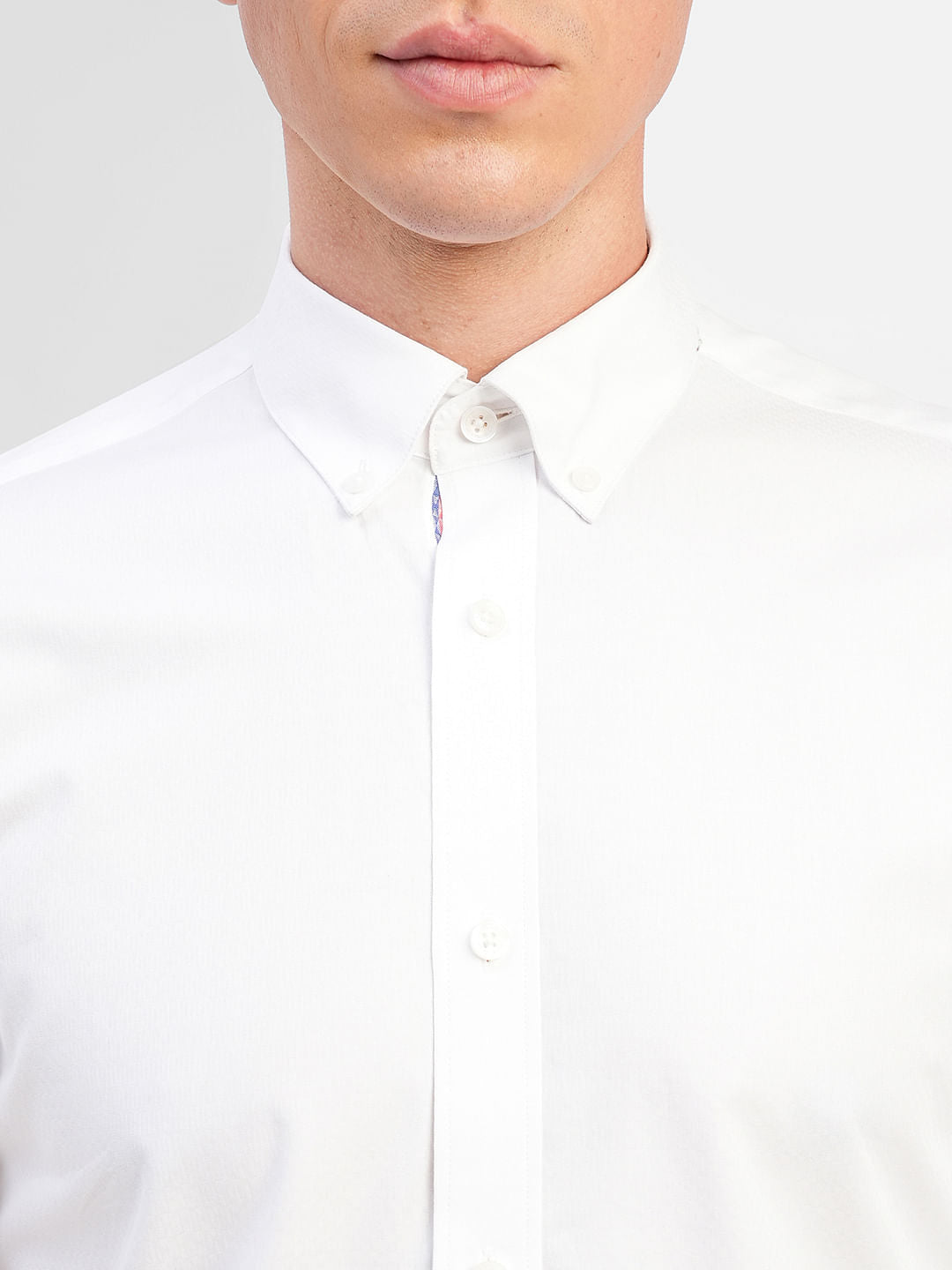 White Cotton Full Sleeves Shirt