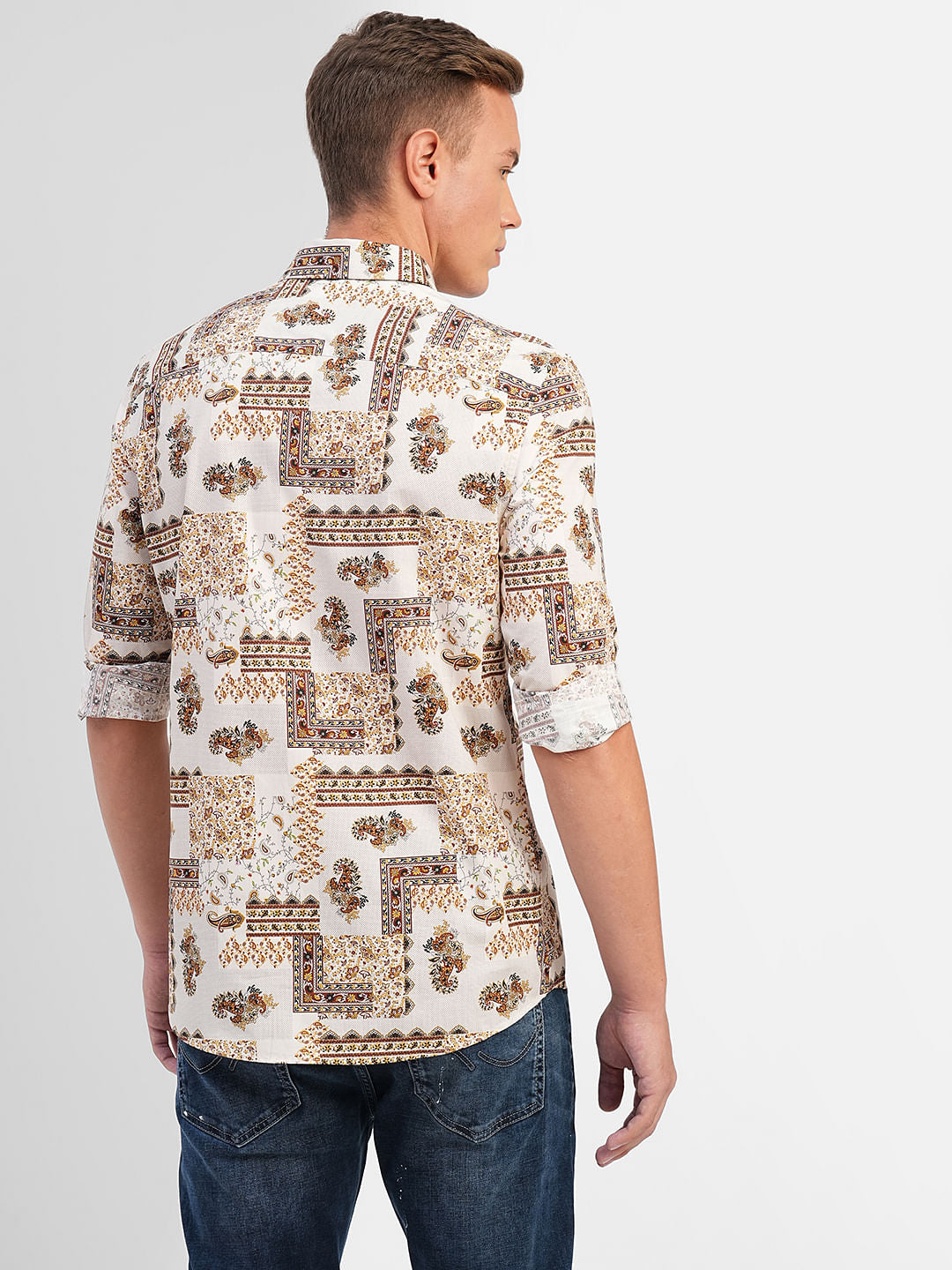 Off-White All Over Print Full Sleeves Shirt