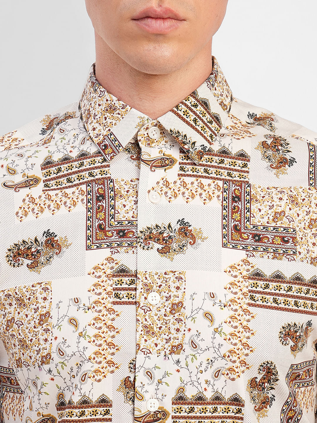 Off-White All Over Print Full Sleeves Shirt