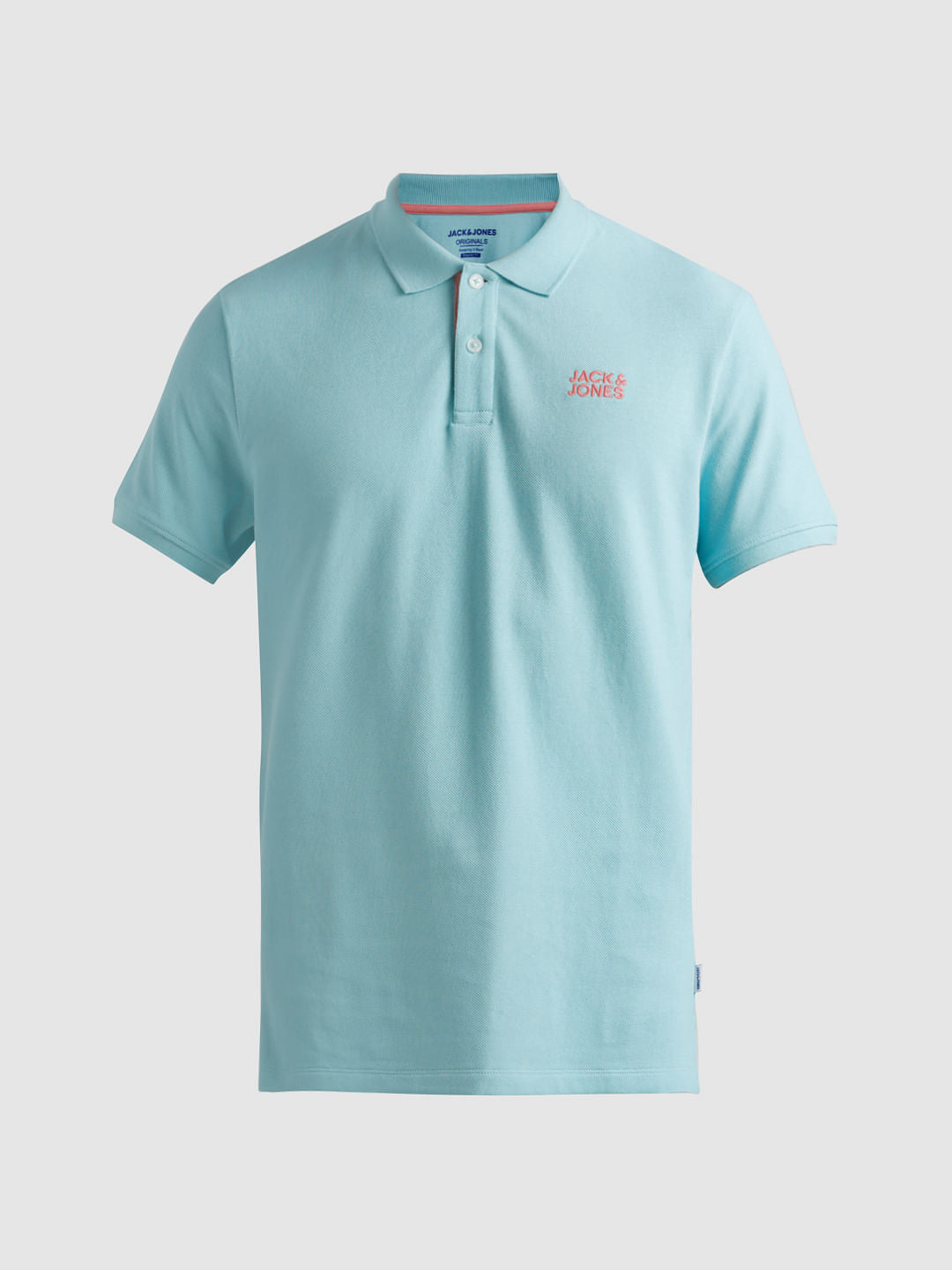 Blue Contrast Inner Neck Polo T-shirt