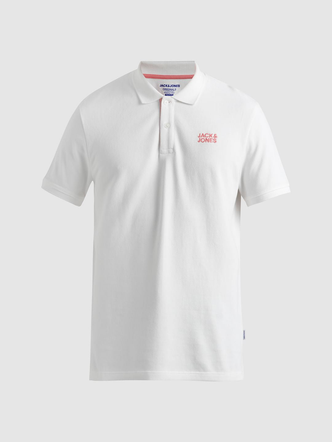 White Contrast Inner Neck Polo T-shirt