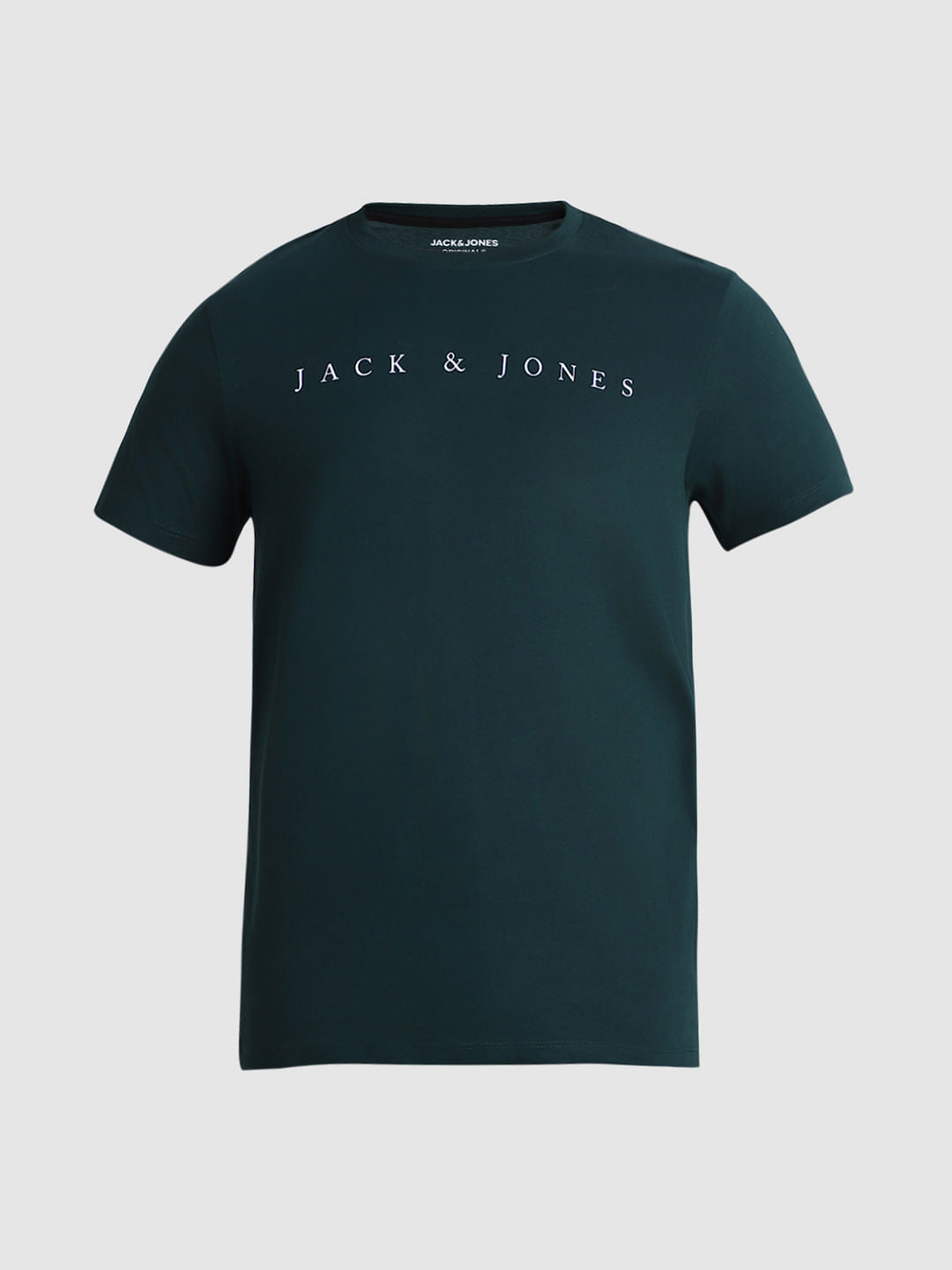 Green Logo Text Crew Neck T-shirt