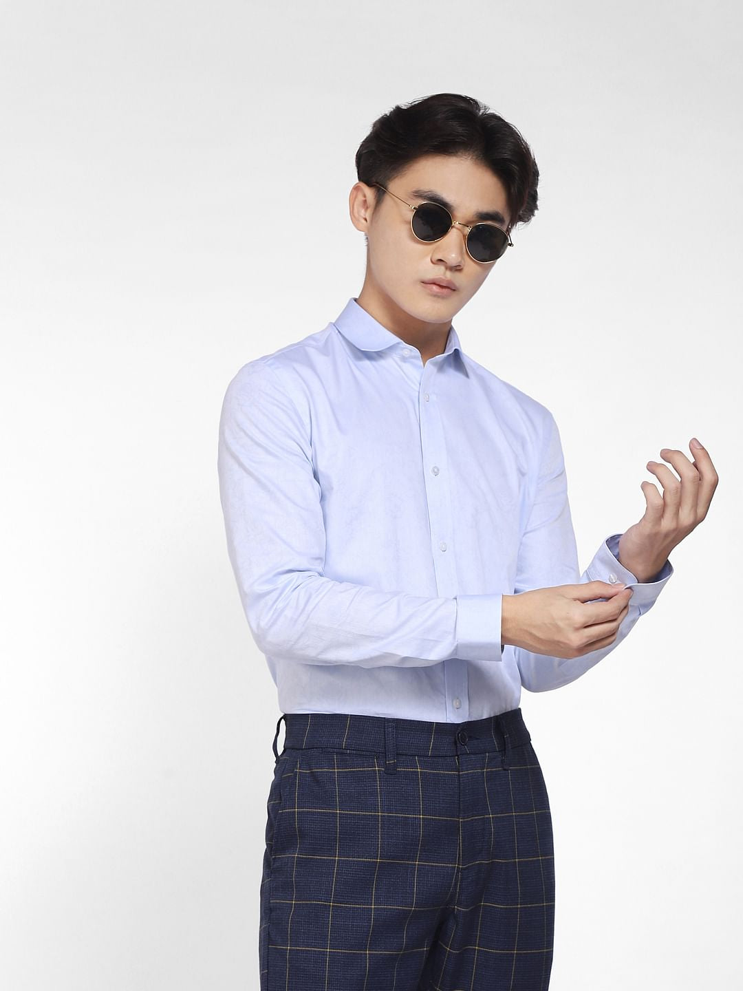 Blue Formal Full Sleeves Shirt