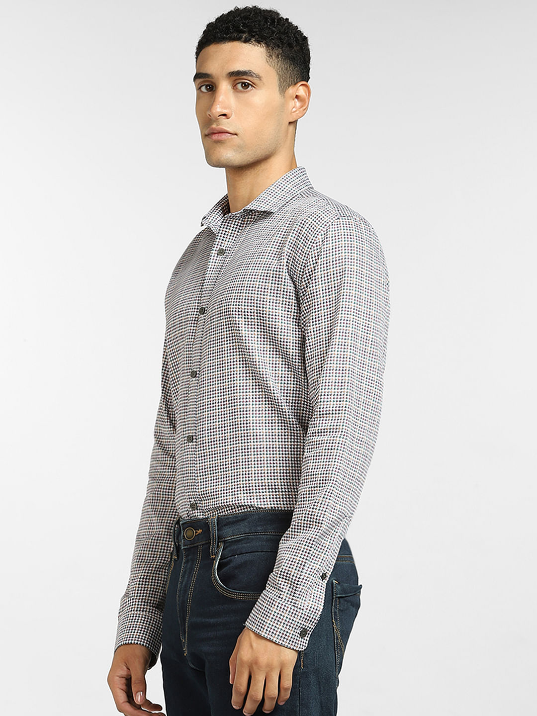 Pink Dobby Full Sleeves Shirt