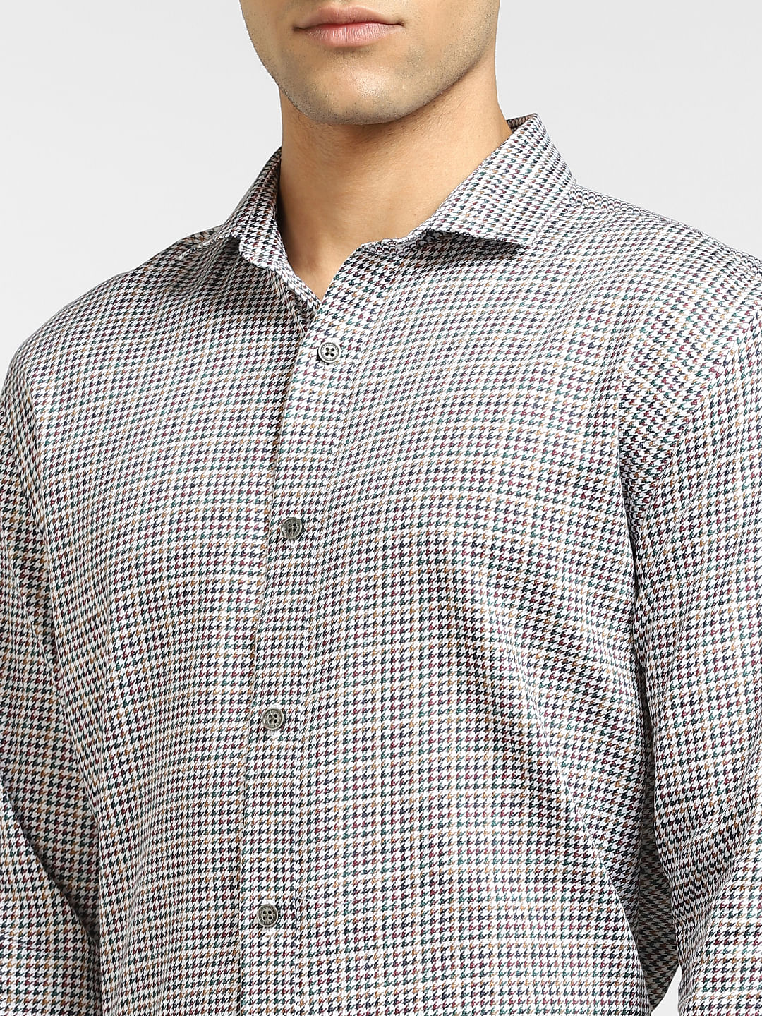 Pink Dobby Full Sleeves Shirt