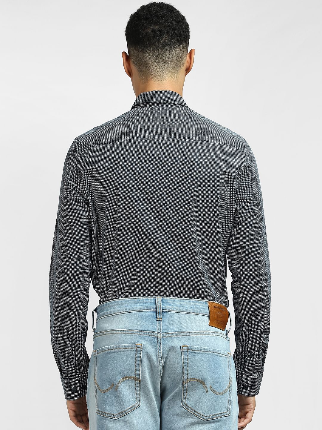 Black Printed Full Sleeves Shirt