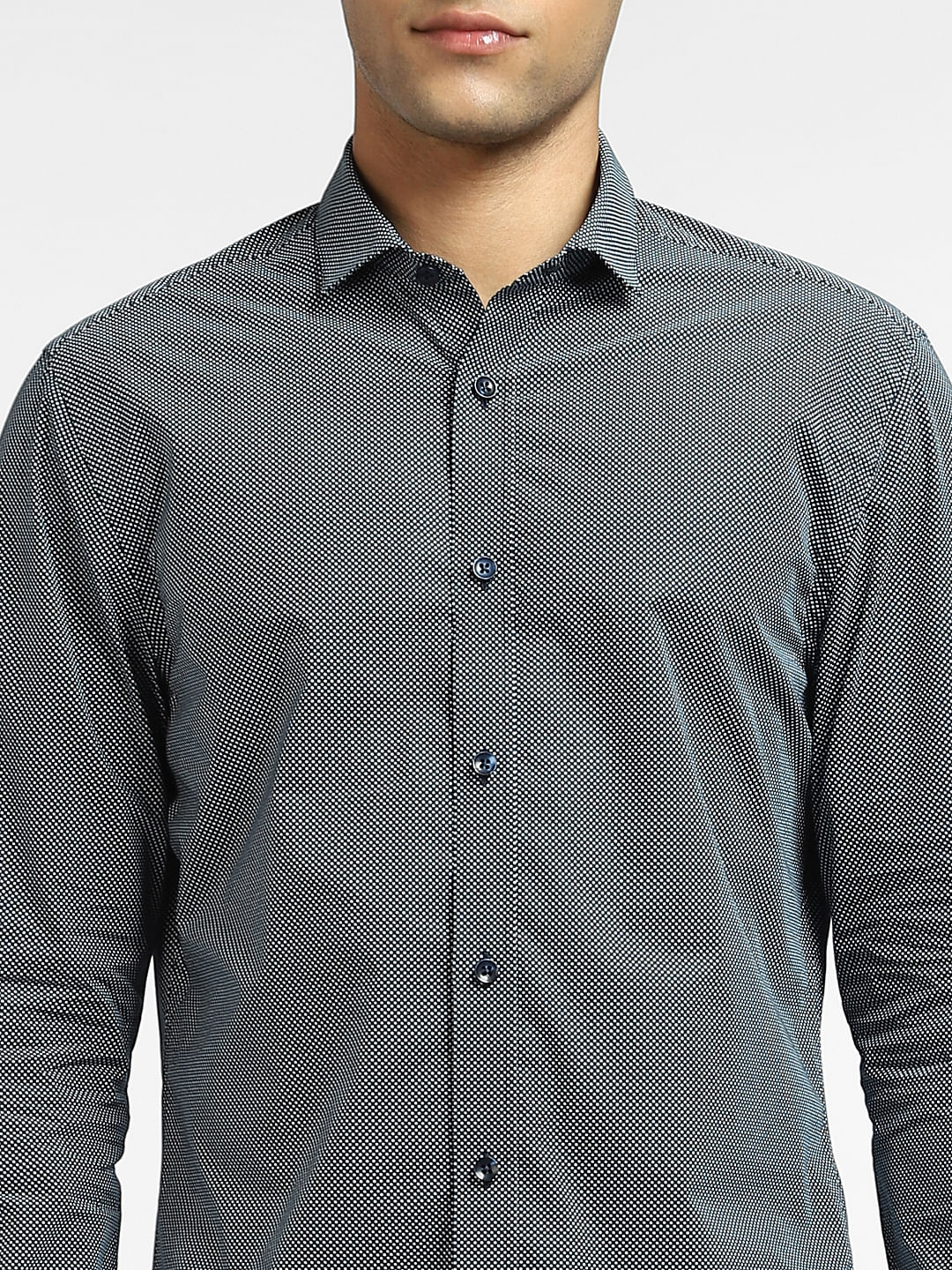 Black Printed Full Sleeves Shirt