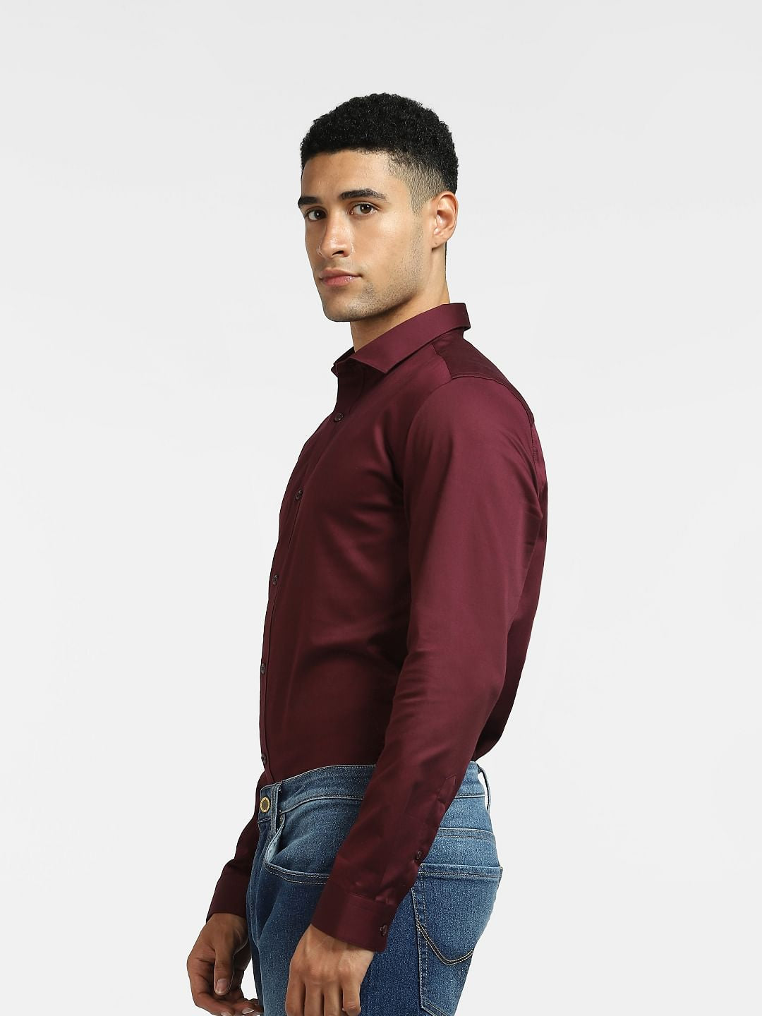 Maroon Full Sleeves Shirt