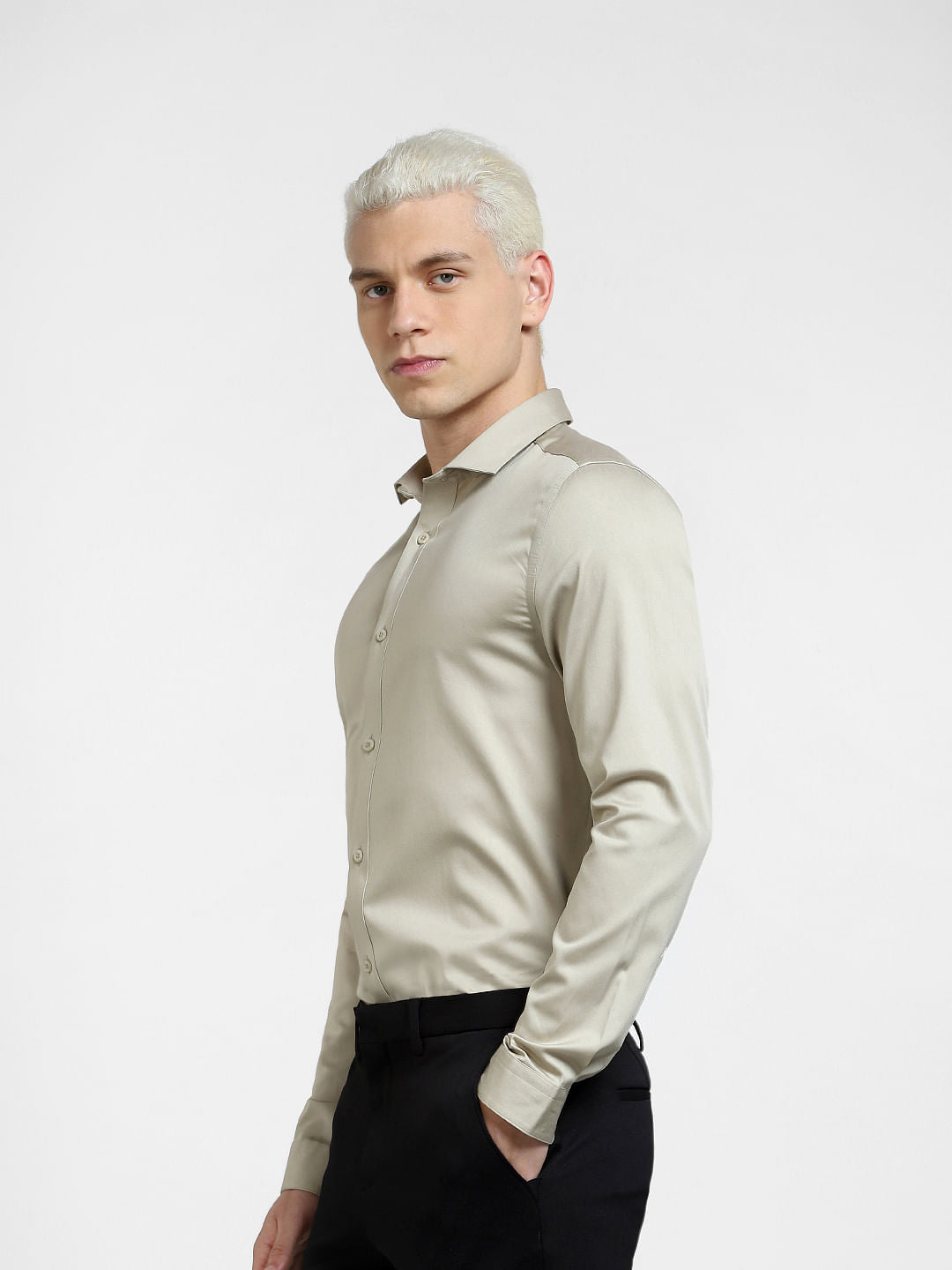 Light Brown Full Sleeves Shirt