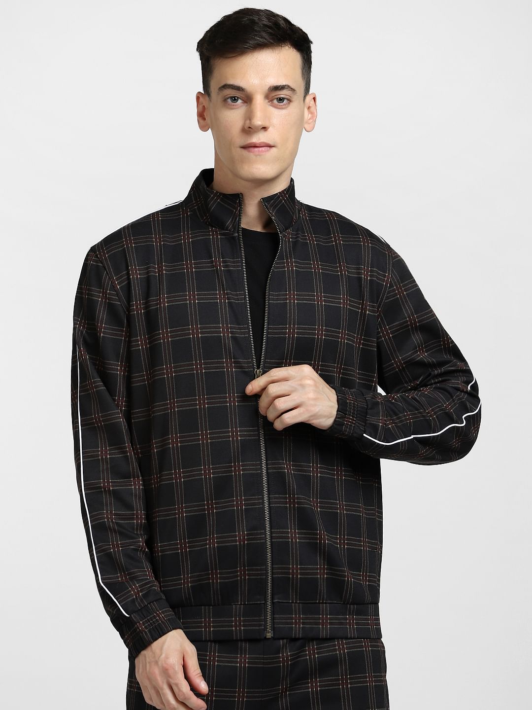 Black Check Co-ord Jacket