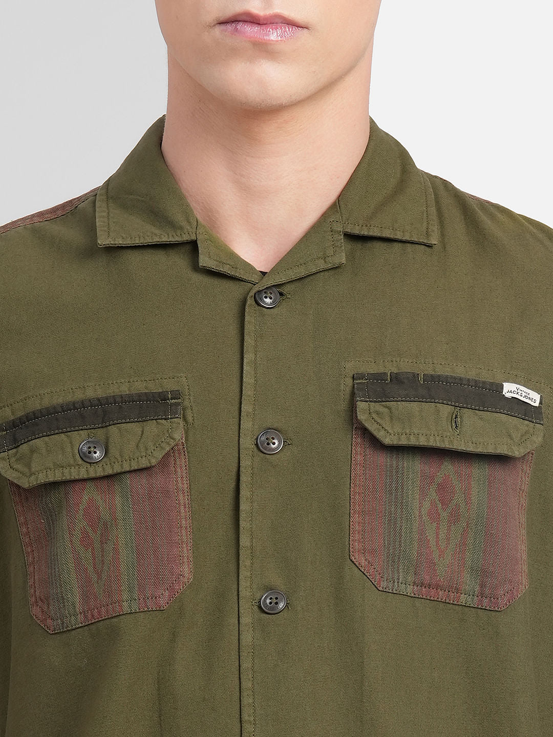 Green Washed Full Sleeves Shirt