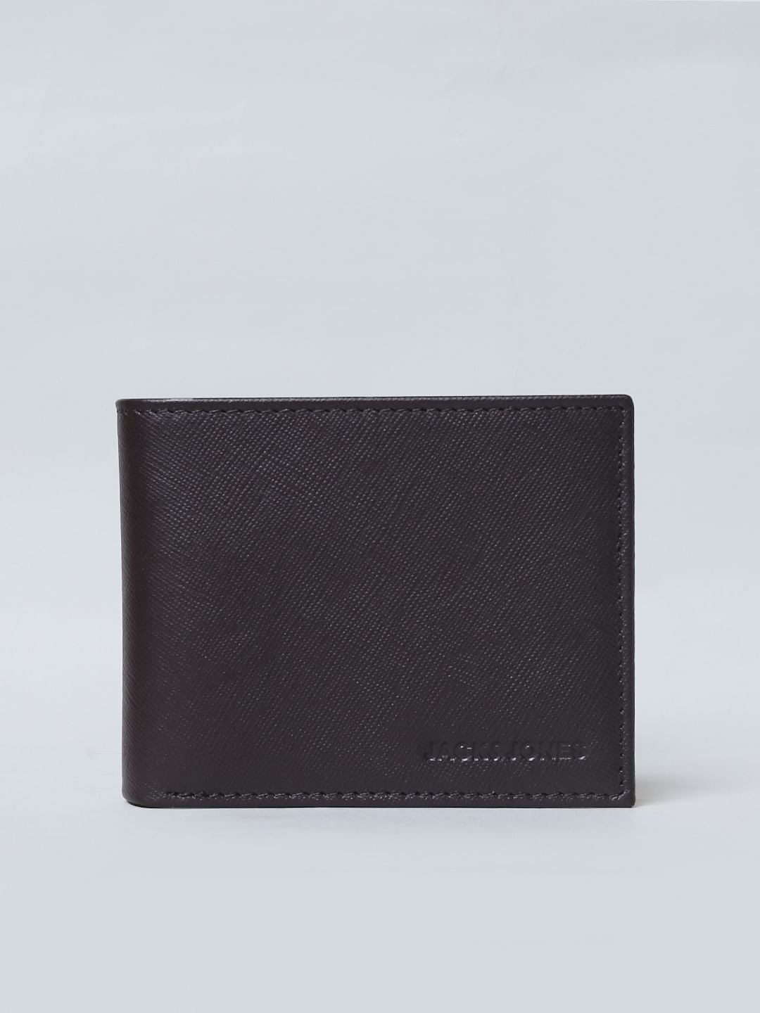 Brown Colourblocked Leather Wallet