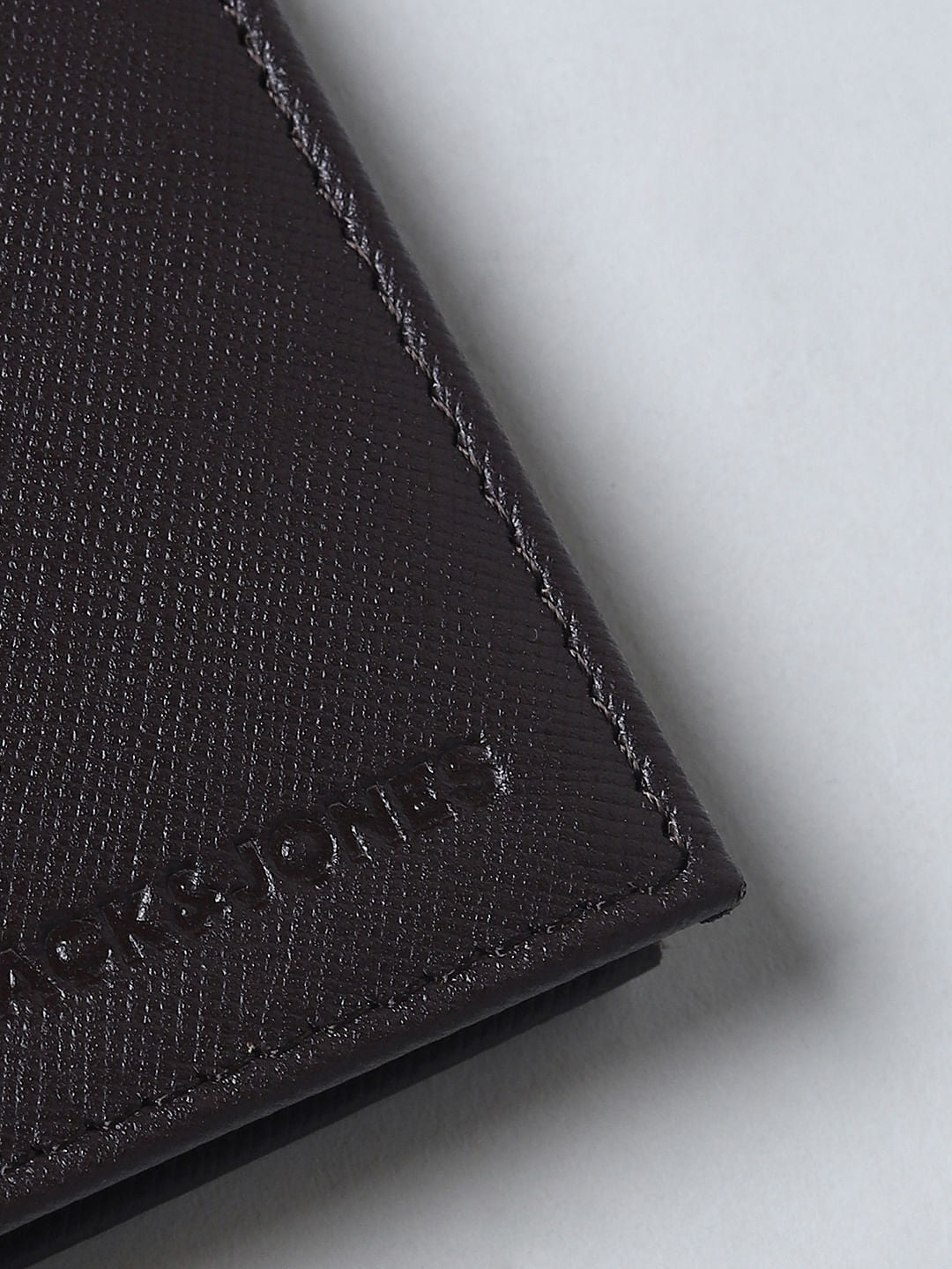 Brown Colourblocked Leather Wallet