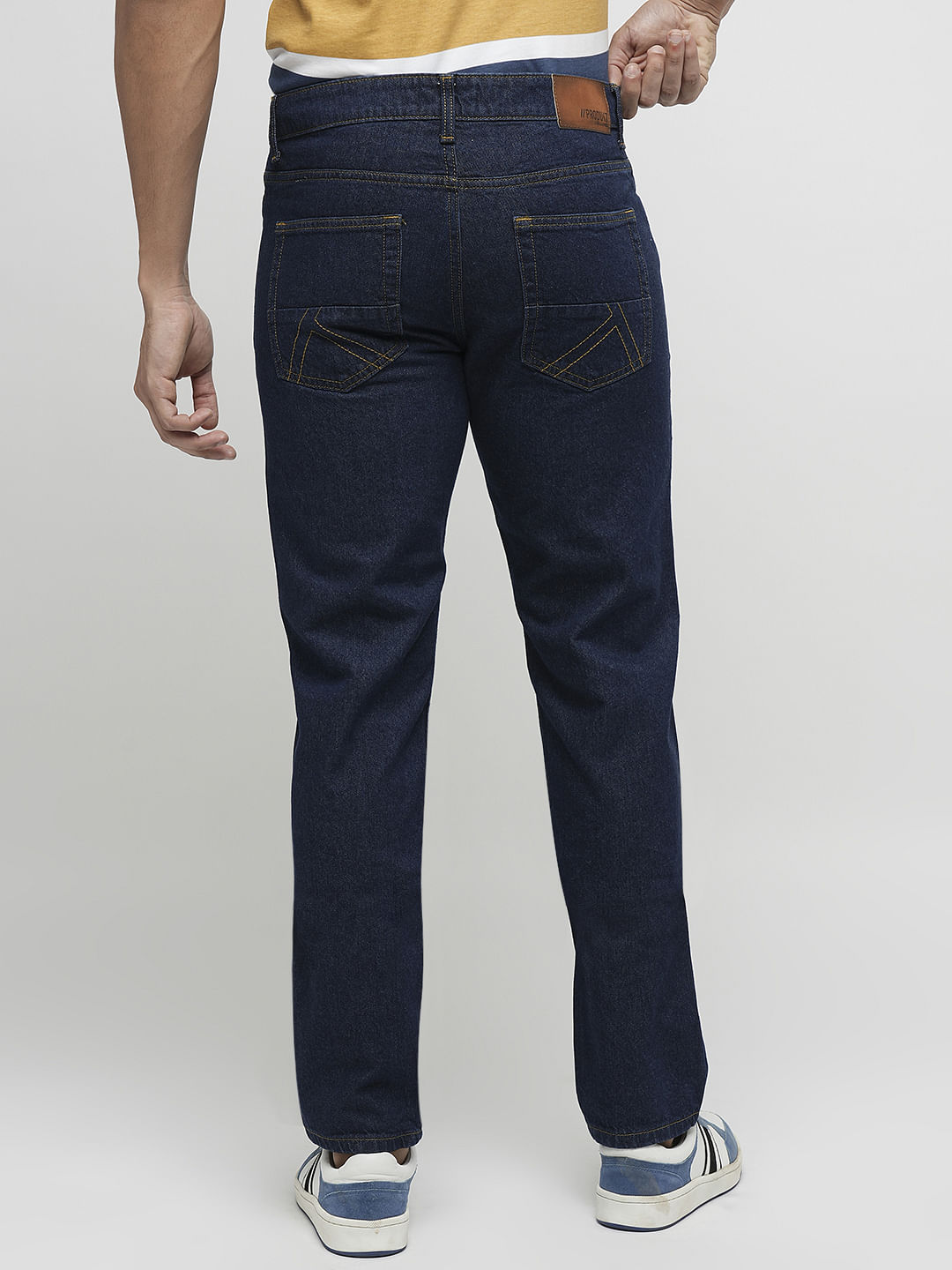 PRODUKT by JACK&JONES Dark Blue Mid Rise Regular Fit Jeans