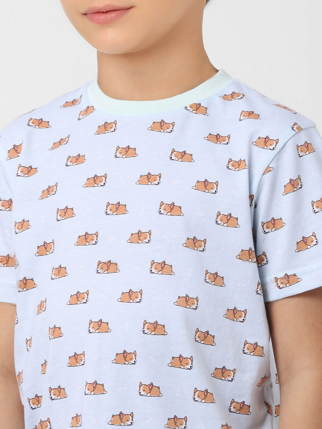 Boys Blue T-shirt & Shorts Sleepwear Set