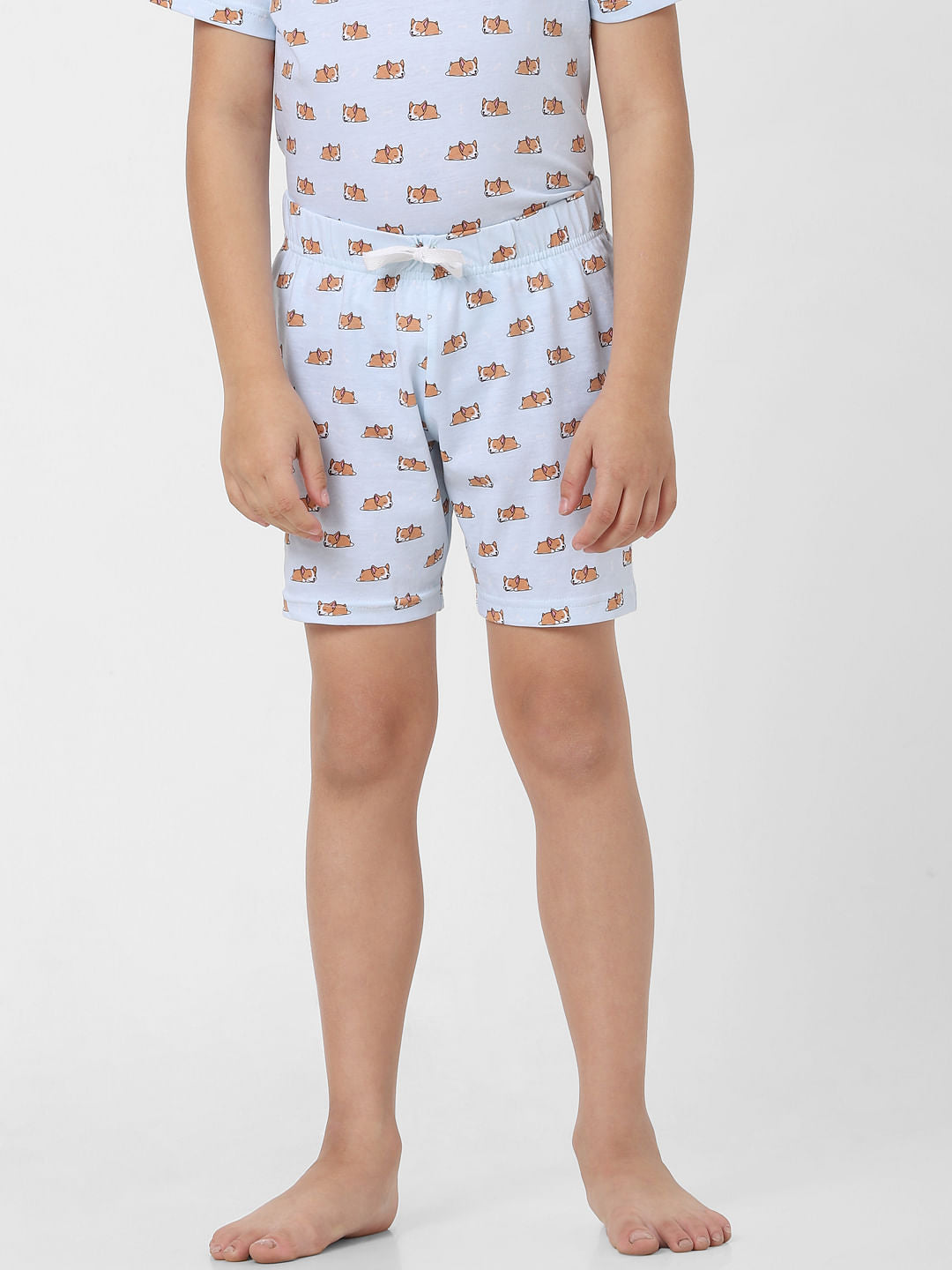 Boys Blue T-shirt & Shorts Sleepwear Set