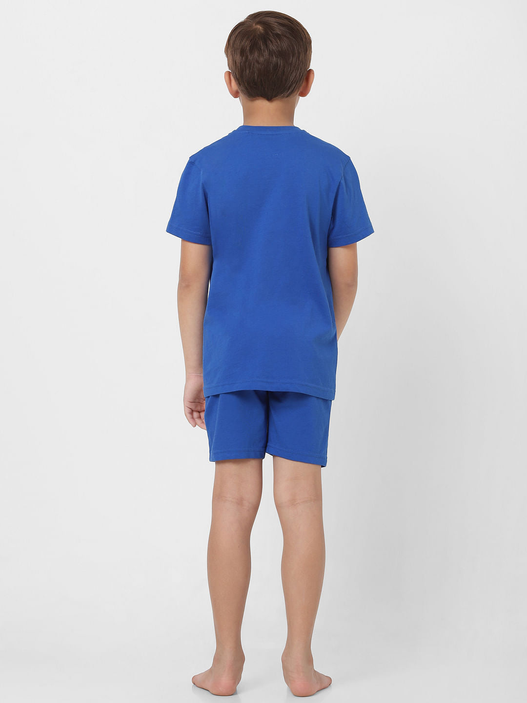 Boys Blue T-shirt & Shorts Sleepwear Set