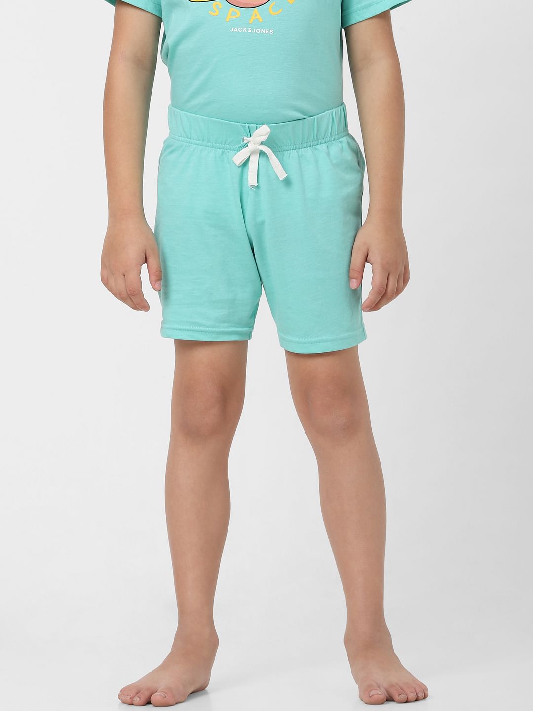 Boys Green T-shirt & Shorts Sleepwear Set