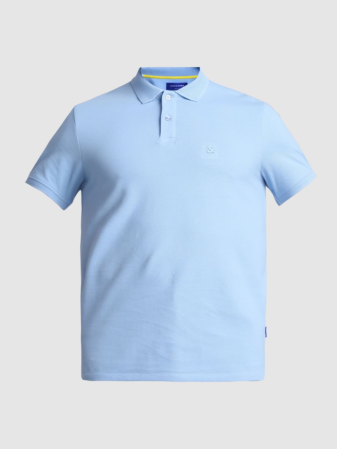 Blue Cotton Polo T-shirt