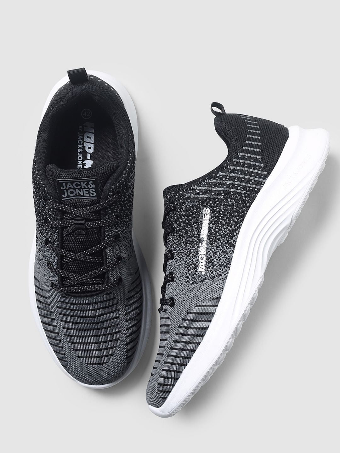 Black Mesh Lace-Up Sneakers