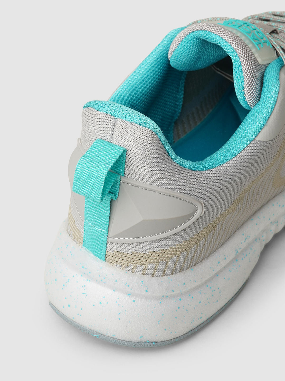 Grey Logo Print Mesh Sneakers