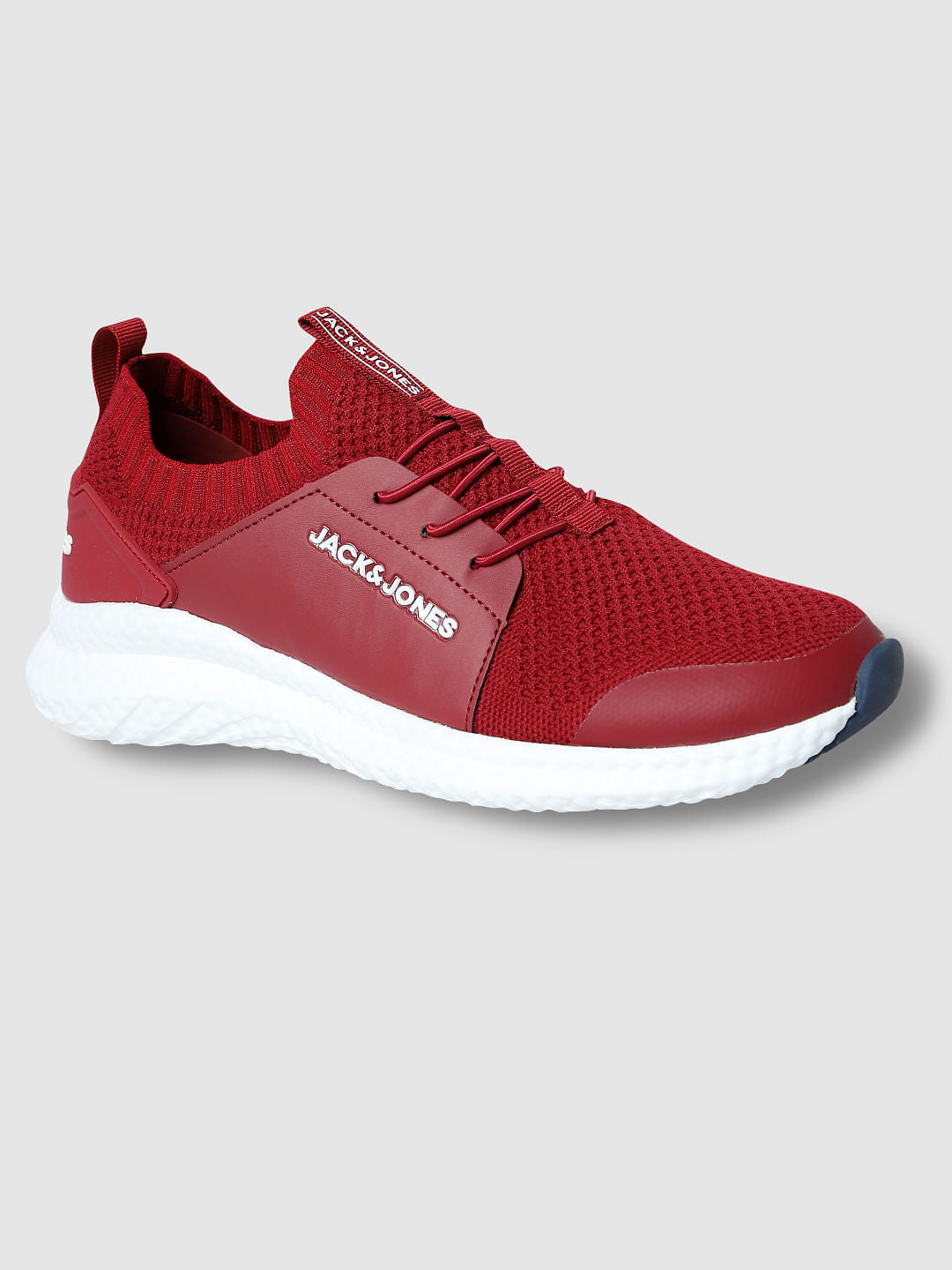 Dark Red Lace-up Sneakers