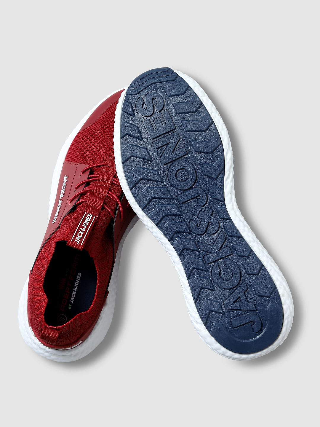 Dark Red Lace-up Sneakers