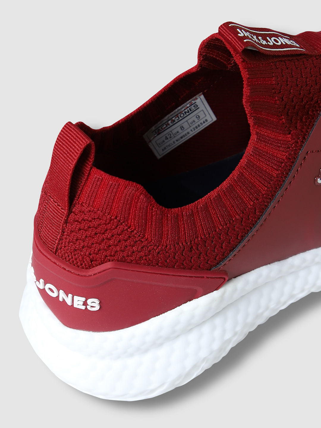 Dark Red Lace-up Sneakers