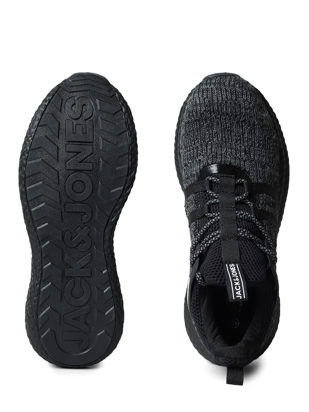 Black Mid-Top Mesh Sneakers