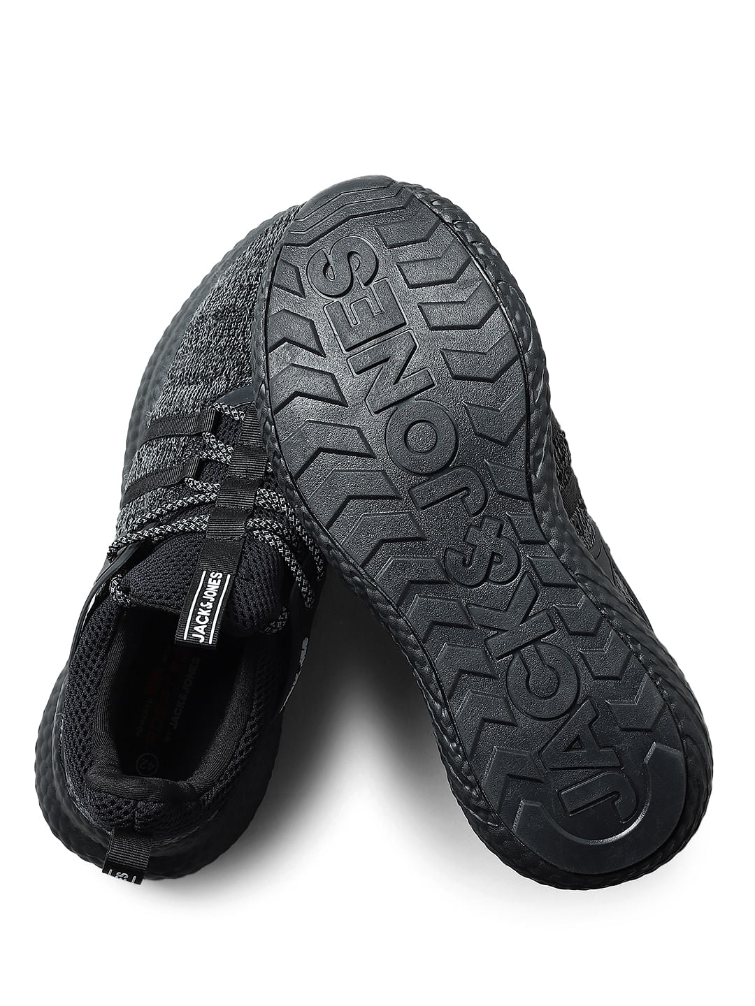 Black Mid-Top Mesh Sneakers