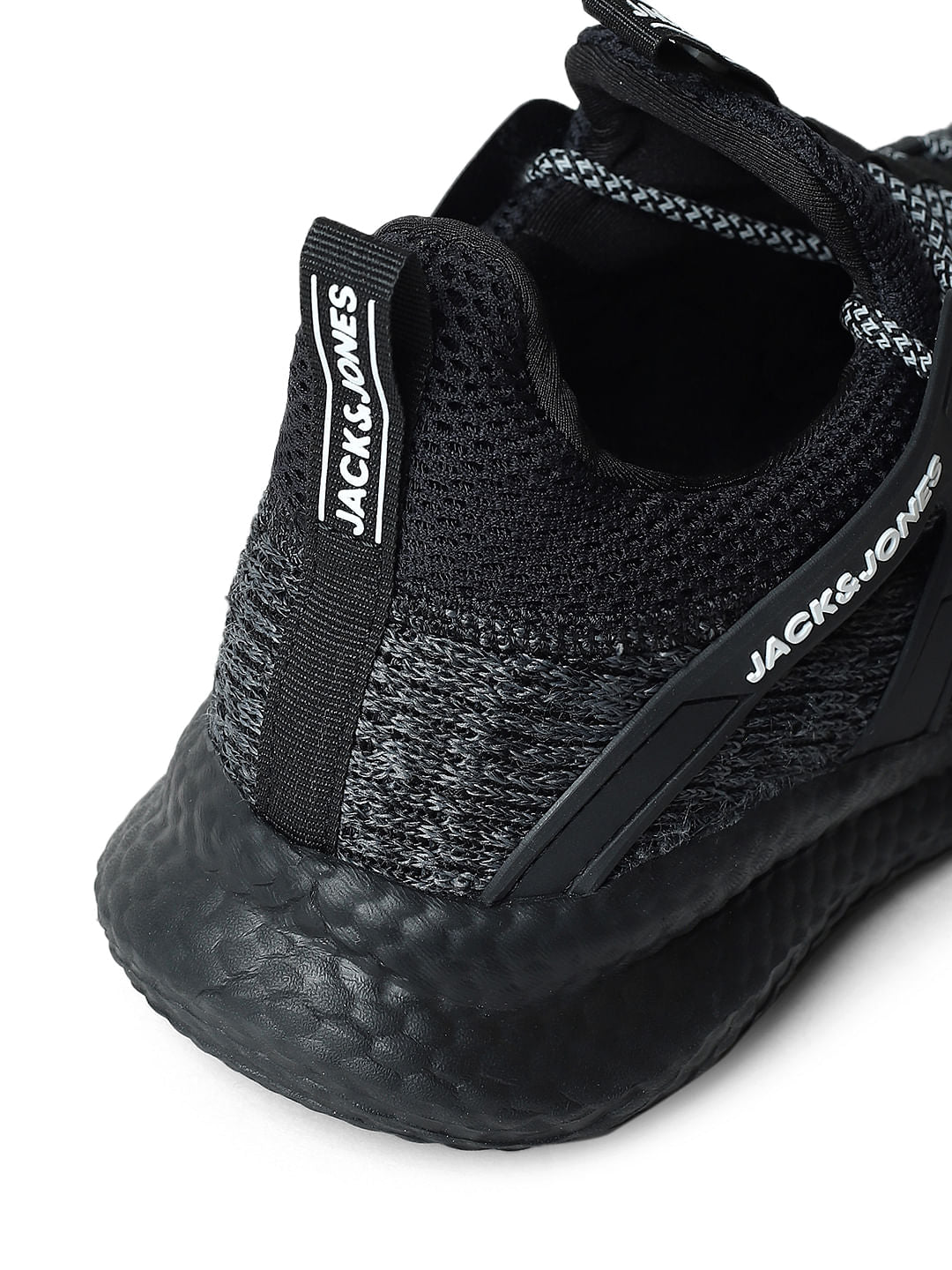 Black Mid-Top Mesh Sneakers