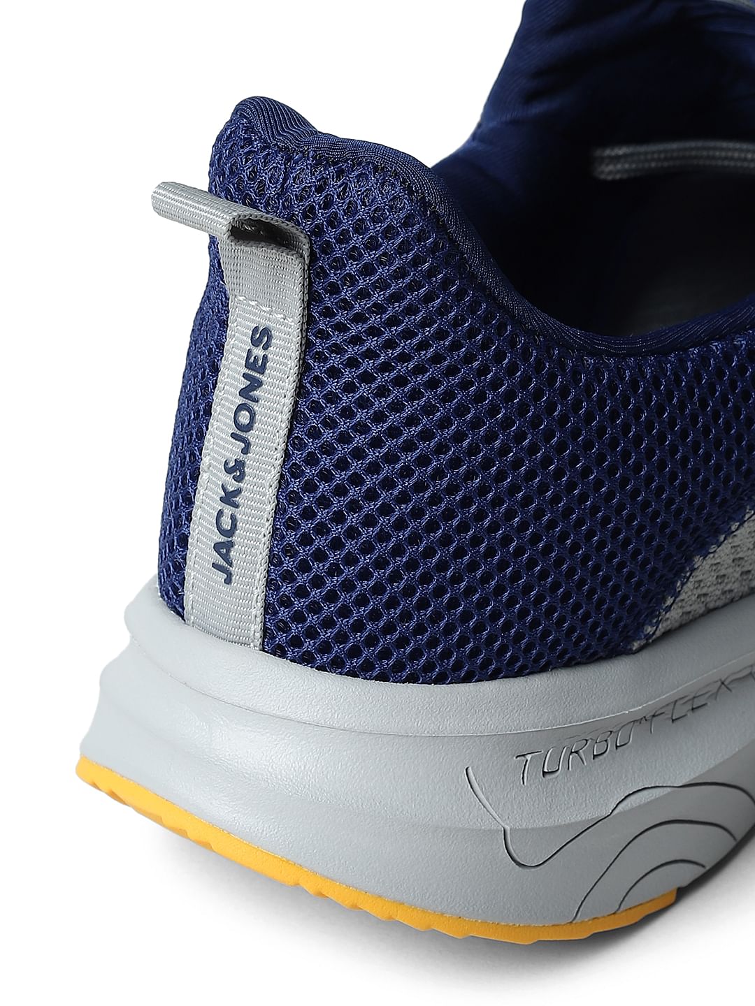 Grey Mesh Mid-Top Lace-Up Sneakers