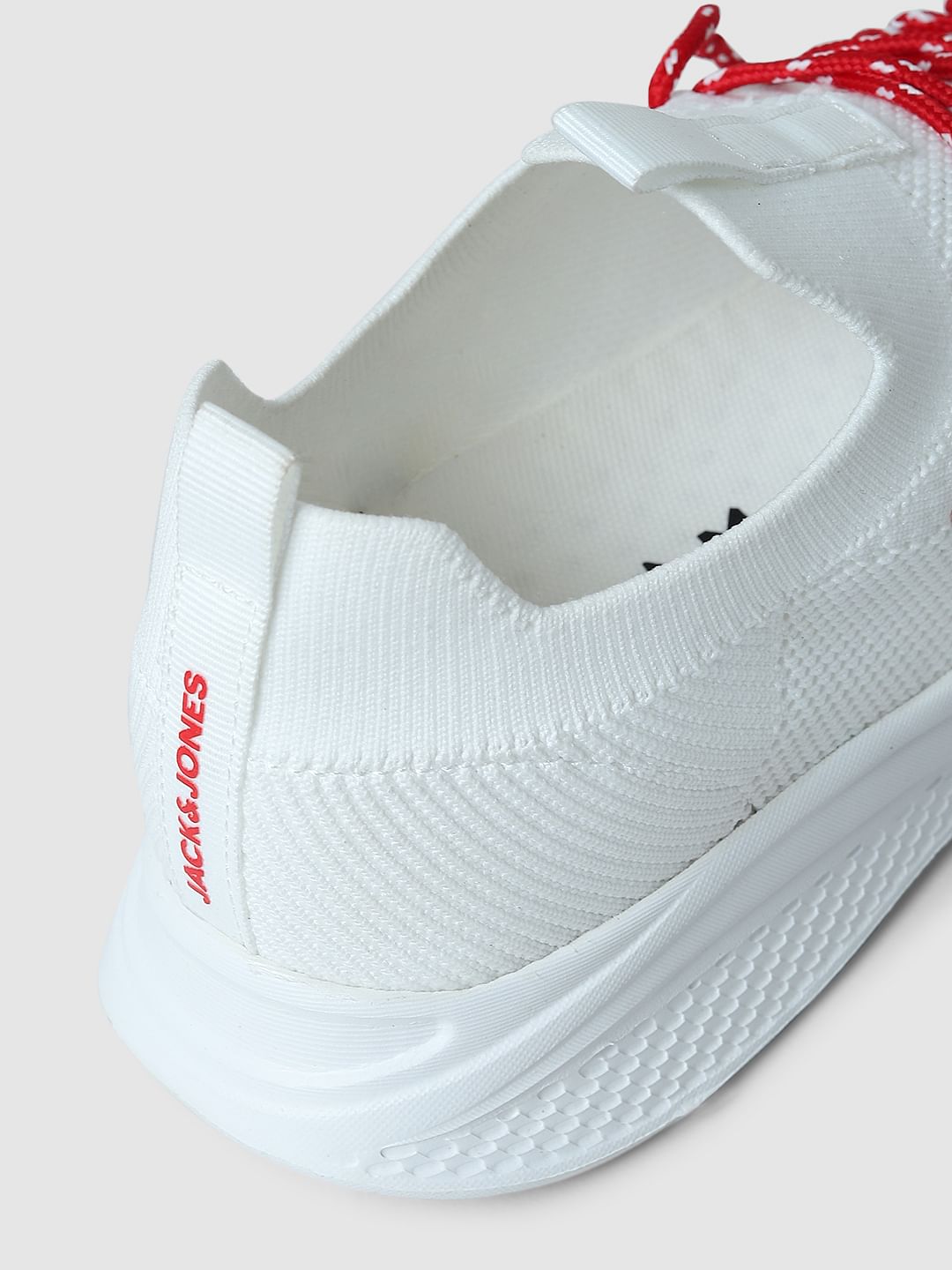 White Mesh Slip On Sneakers