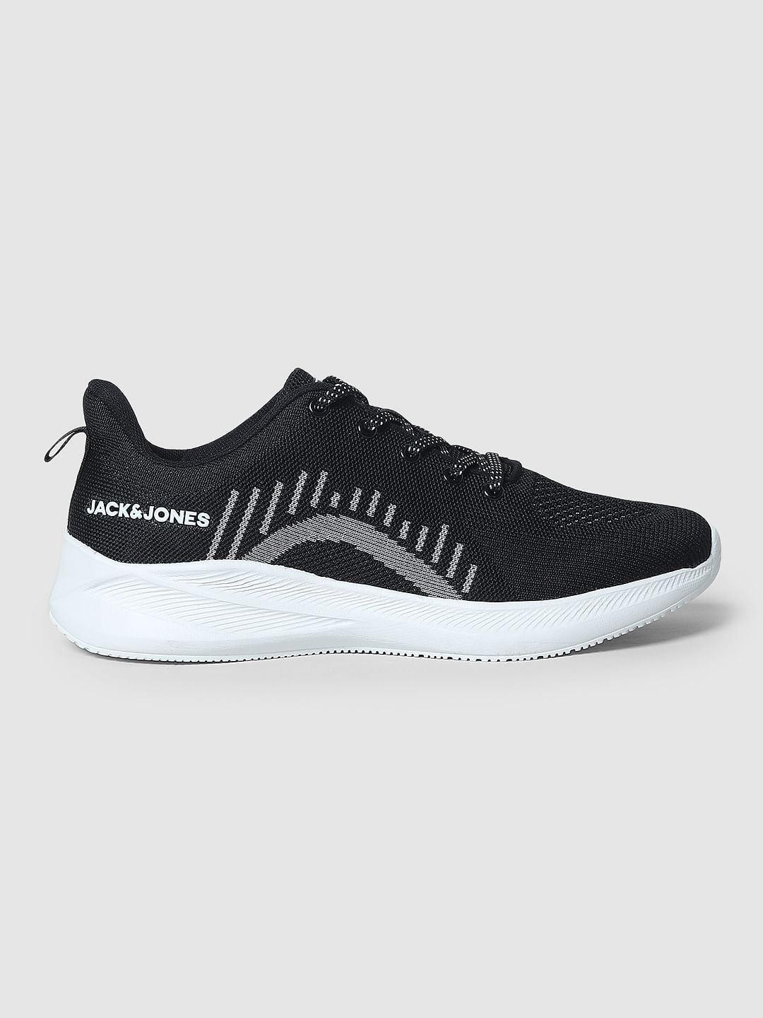 Black Logo Print Sneakers