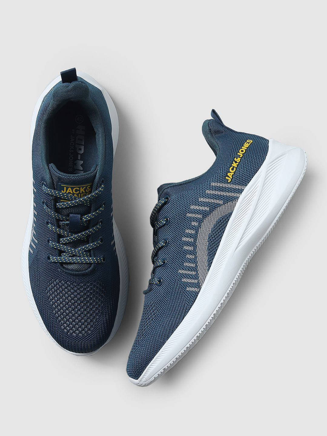 Dark Blue Logo Print Sneakers