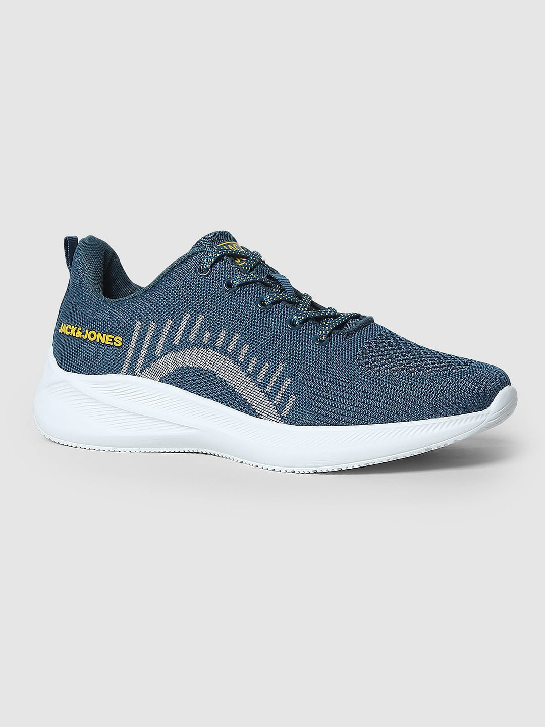 Dark Blue Logo Print Sneakers