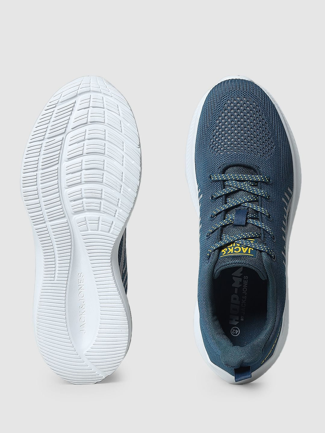 Dark Blue Logo Print Sneakers