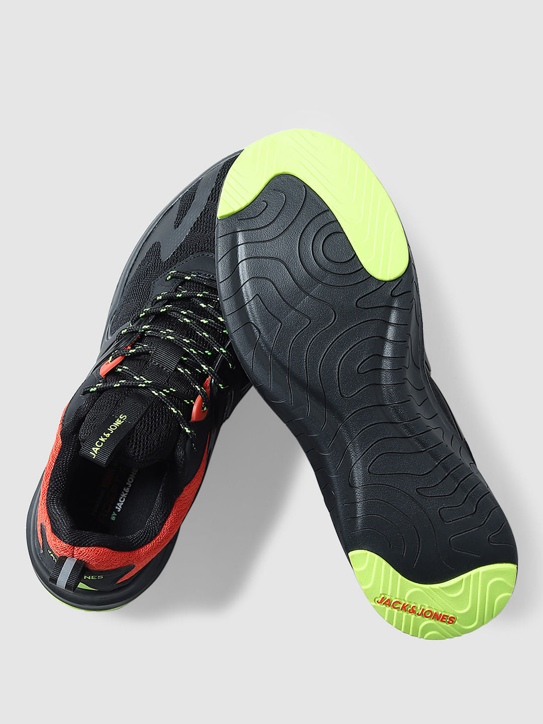 Black Flex Sole Knit Sneakers