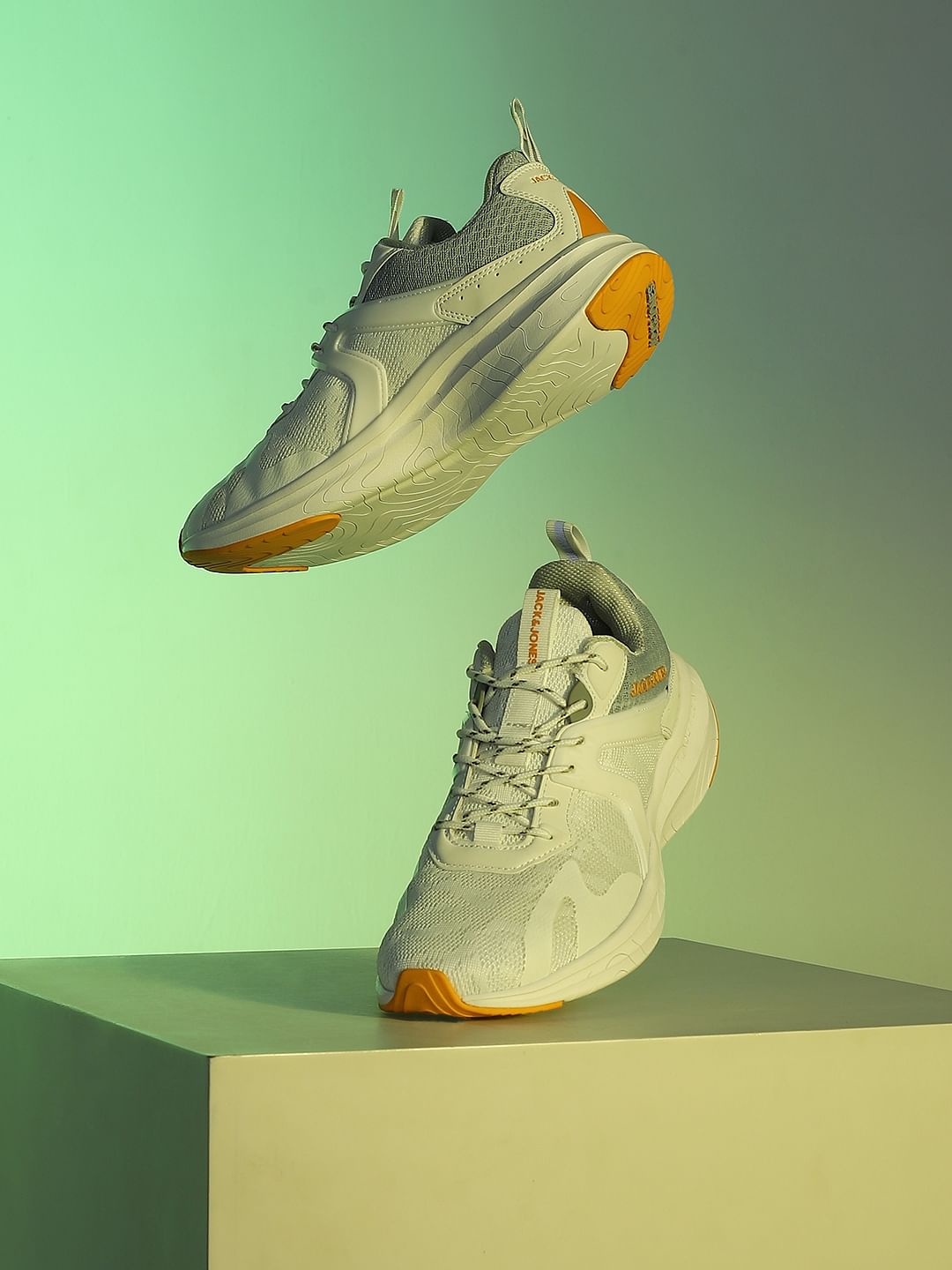 Buy White Mid-Top Lace-Up Sneakers for Men