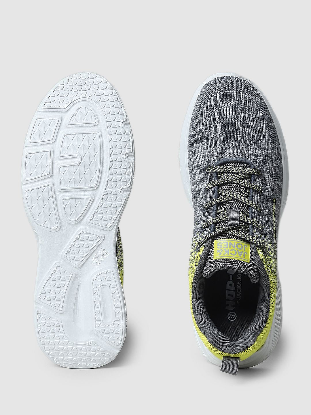 Grey Gradient Lace-Up Sneakers