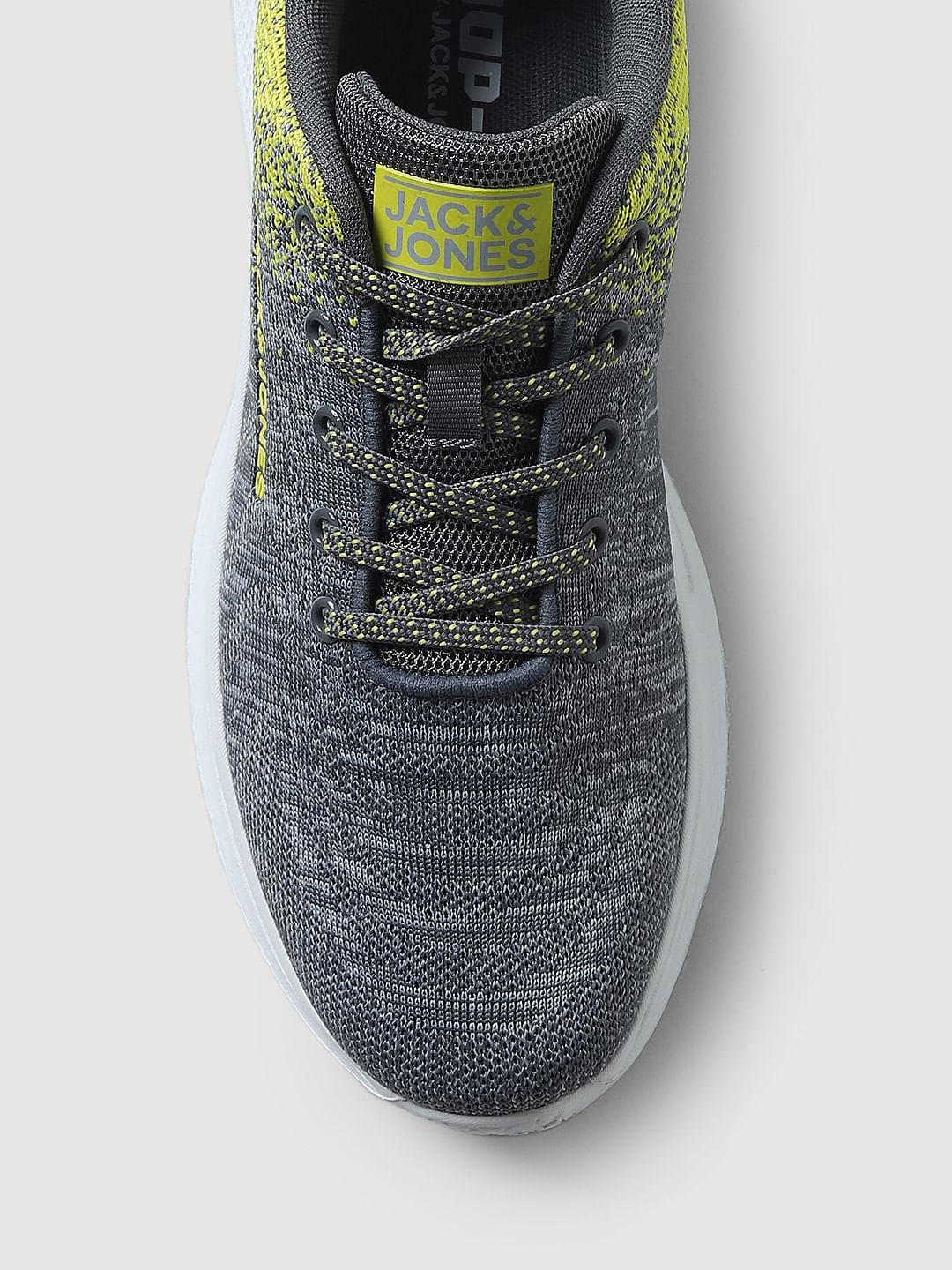Grey Gradient Lace-Up Sneakers
