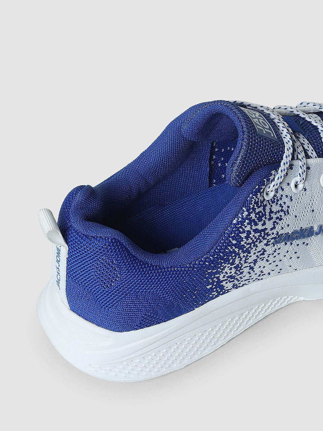 White Gradient Lace-Up Sneakers