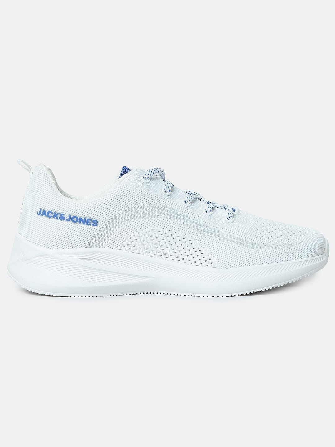 White Lace-Up Sneakers