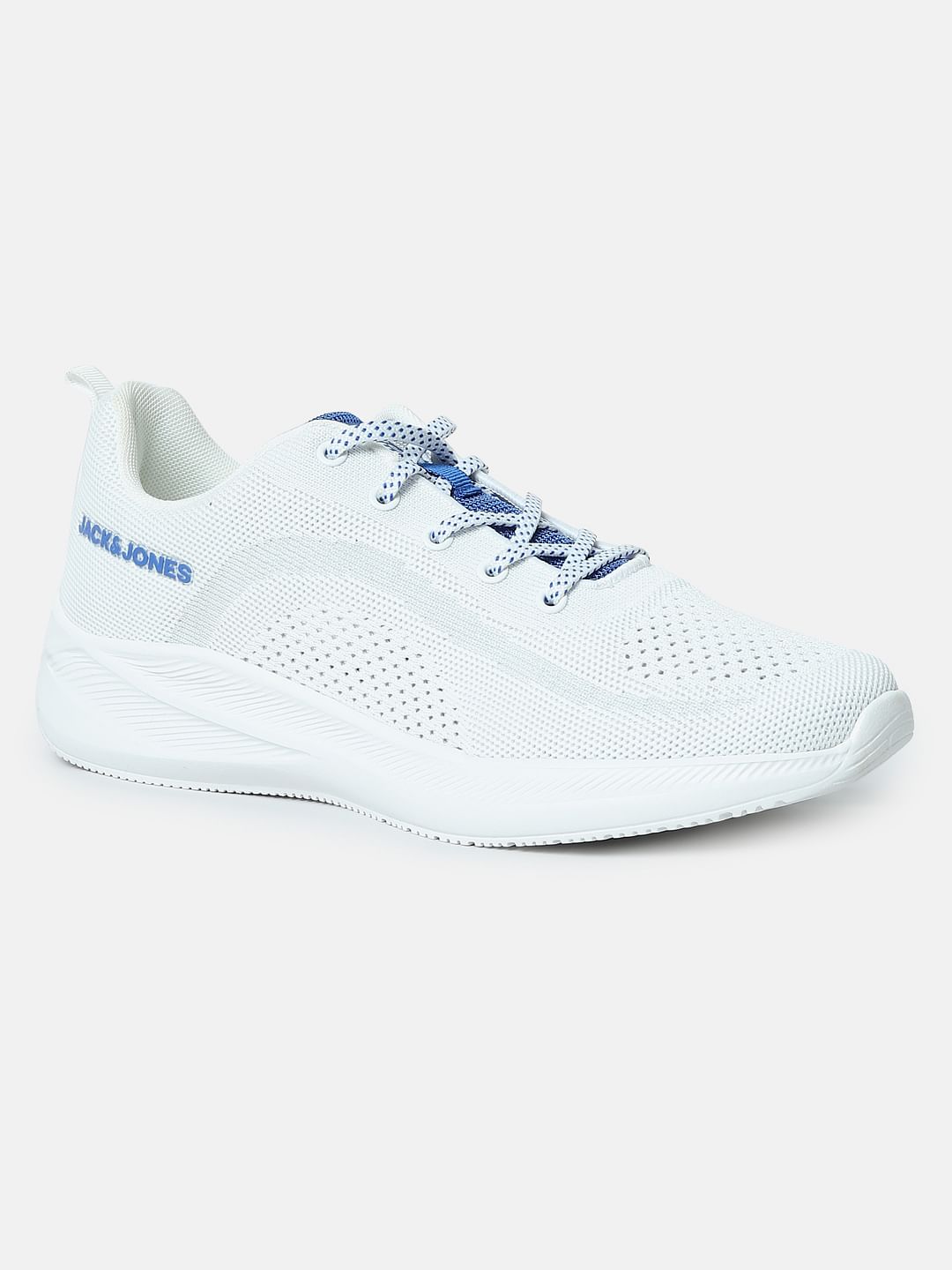 White Lace-Up Sneakers